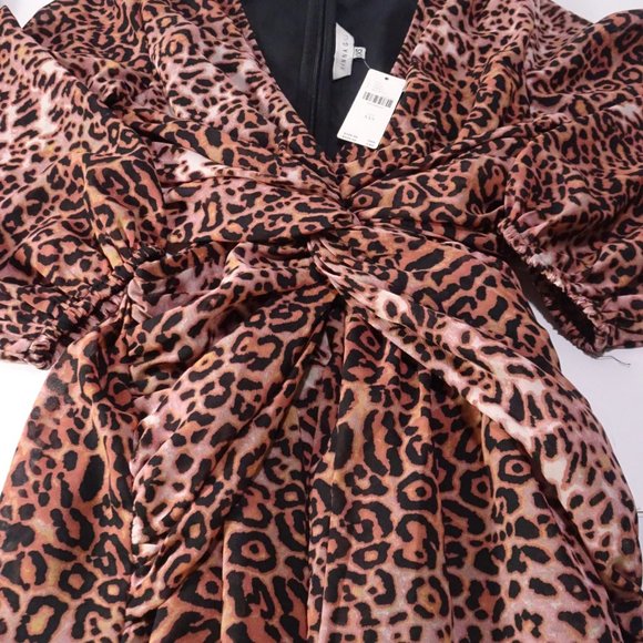 Floral Cut-Out Midi Dress Voirde Ranna Gill Sz S and XXS NWT 190 - Picture 3 of 4